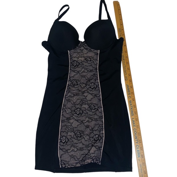 FIT Figure Improving Technology Black Retro Pin-Up Shaper Slip Women's Sz Small - Picture 14 of 15